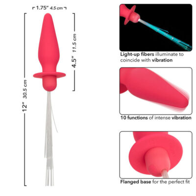 Calexotics - southern lights light up anal plug 10 vibrações silicone rosa calexotics caliente. Pt