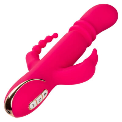 CALEXOTICS - JACK FANTASY VIBRADOR TRIPLO AQUECIDO COELHO ROSA 12 Calexotics - jack fantasy vibrador triplo aquecido coelho rosa calexotics caliente. Pt