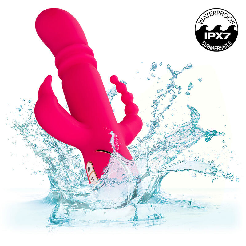 CALEXOTICS - JACK FANTASY VIBRADOR TRIPLO AQUECIDO COELHO ROSA 9 Calexotics - jack fantasy vibrador triplo aquecido coelho rosa - image 9