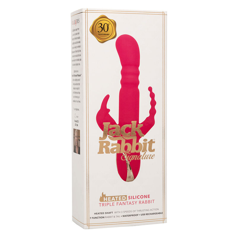 CALEXOTICS - JACK FANTASY VIBRADOR TRIPLO AQUECIDO COELHO ROSA 10 Calexotics - jack fantasy vibrador triplo aquecido coelho rosa - image 10