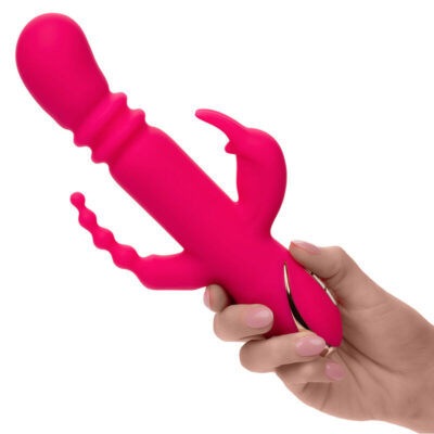 CALEXOTICS - JACK FANTASY VIBRADOR TRIPLO AQUECIDO COELHO ROSA 15 Calexotics - jack fantasy vibrador triplo aquecido coelho rosa calexotics caliente. Pt