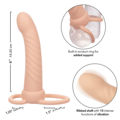 Calexotics - maxx ribbed dual penetrator 10 vibrações carne calexotics caliente. Pt