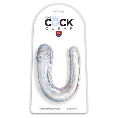 Alternative view of KING COCK - DOUBLE TROUBLE DILDO DUPLO 33 CM TRANSPARENTE