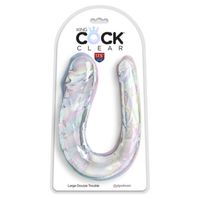 Alternative view of KING COCK - DOUBLE TROUBLE DILDO DUPLO 44 CM TRANSPARENTE