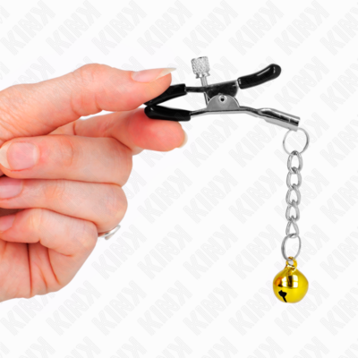 Kink - pinças pingente jingle bell dourada 6 cm kink nipple grip caliente. Pt