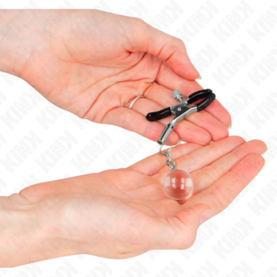 Kink - grampos de bico de vidro prata 6 cm kink nipple grip caliente. Pt