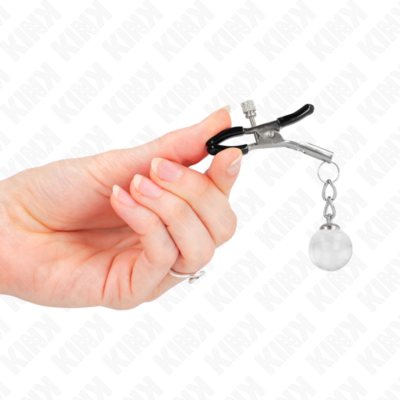 Kink - grampos de bico de vidro prata 6 cm kink nipple grip caliente. Pt