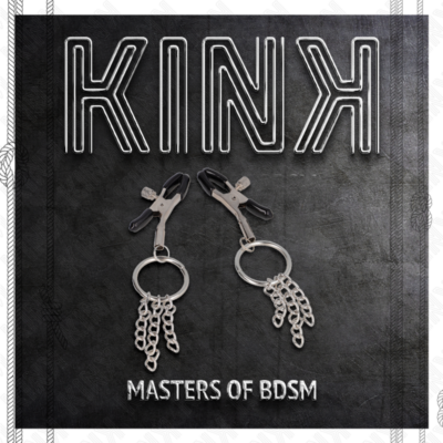 Kink - o ring grampo de bico e pequena corrente prata 6 cm kink nipple grip caliente. Pt