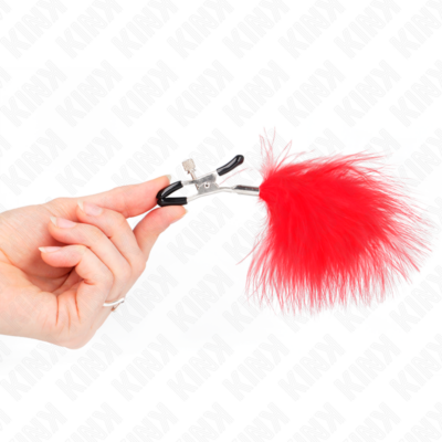 Kink - grampo de pena vermelho 7 cm kink nipple grip caliente. Pt