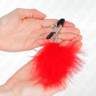 Kink - grampo de pena vermelho 7 cm kink nipple grip caliente. Pt