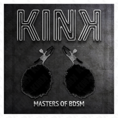 Kink - grampo de bola de pele falsa preto 6 cm kink nipple grip caliente. Pt