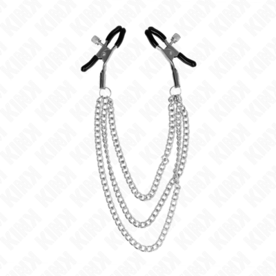 Alternative view of KINK - PINÇAS PARA BICOS COM 3 CORRENTES PRATA 20/23/28 CM