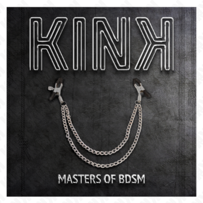 Kink - pinças para bicos com 2 correntes grossas prata 20/23 cm kink nipple grip caliente. Pt