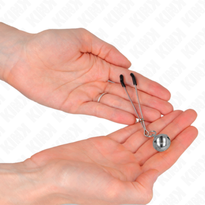 Kink - pinças de bino finas prata 7 cm kink nipple grip caliente. Pt