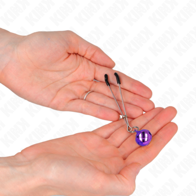 Kink - pinças de bino fina roxo 7 cm kink nipple grip caliente. Pt