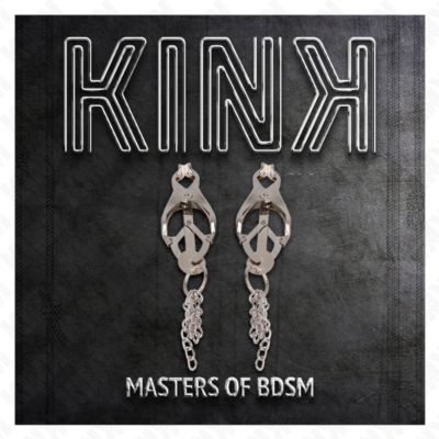 Kink - pinças de trevo japonês com pequenas correntes prata kink nipple grip caliente. Pt