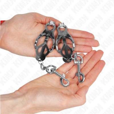 Kink - pinças de trevo japonês com ganchos prata kink nipple grip caliente. Pt