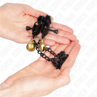 Kink - pinças de cadeia plana e sino prata 30 cm kink nipple grip caliente. Pt