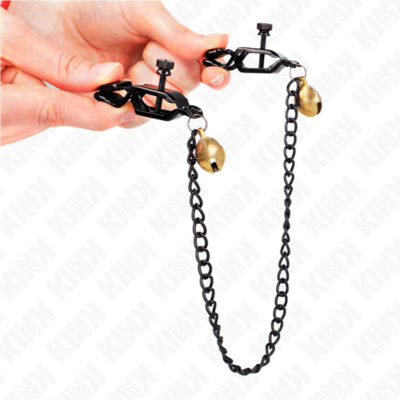Kink - pinças de cadeia plana e sino prata 30 cm kink nipple grip caliente. Pt