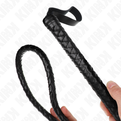 Kink - chicote de serpente preto longo 210 cm kink impact & touch caliente. Pt