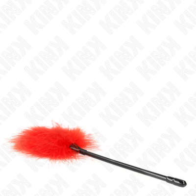 Kink - penas de cócegas vermelhas usadas no kit bondage 27 cm kink impact & touch caliente. Pt