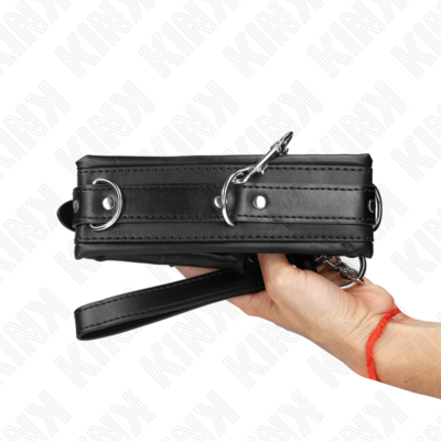 Kink - colar pesado com cinto 65 cm modelo 4 ajustável 36,5-50 cm kink collar & gag caliente. Pt