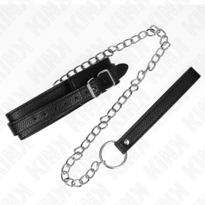 Kink - colar padrão serpente com trela 65 cm kink collar & gag caliente. Pt