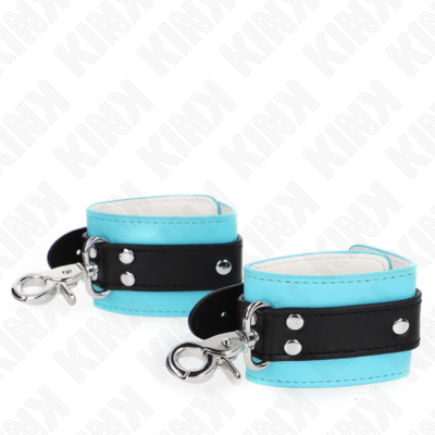 Kink - remoções de pulso fecháveis premium preto / azul ajustáveis 21-28 cm x 5,5 cm kink wrist restraint caliente. Pt