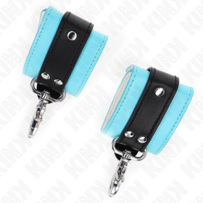 Kink - remoções de pulso fecháveis premium preto / azul ajustáveis 21-28 cm x 5,5 cm kink wrist restraint caliente. Pt