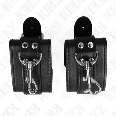 Kink - proteções de pulso de masmorra com bloqueio preto ajustáveis 21-28 cm x 5,5 cm kink wrist restraint caliente. Pt