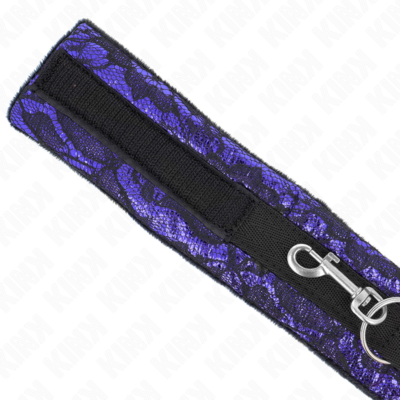 Kink - colar curto de renda de veludo com cinto 105 cm com defeito em nylon 44 x 5,5 cm kink collar & gag caliente. Pt