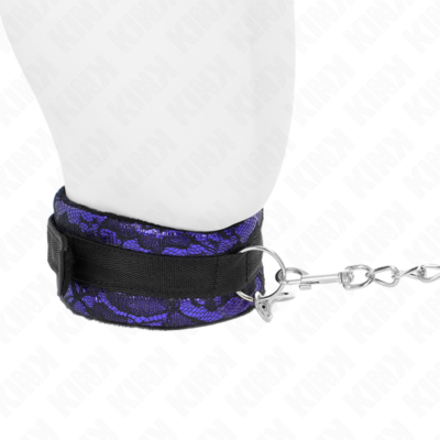 Kink - colar curto de renda de veludo com cinto 105 cm com defeito em nylon 44 x 5,5 cm kink collar & gag caliente. Pt