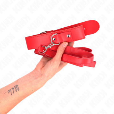 Kink - colar com cinto 116 cm alça rojo ajustável 32-50 cm x 8 cm kink collar & gag caliente. Pt