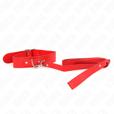 Kink - colar com cinto 116 cm alça rojo ajustável 32-50 cm x 8 cm kink collar & gag caliente. Pt