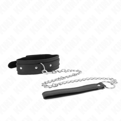 Kink - colar com trela 65 cm 1 anel ajustável 38-49 cm x 5 cm kink collar & gag caliente. Pt