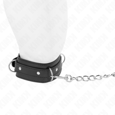 Kink - colar com trela 65 cm 3 anéis modelo 1 ajustável 38-49 cm x 5 cm kink collar & gag caliente. Pt