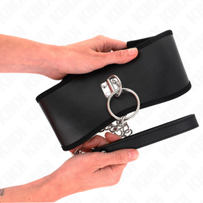 Kink - colar 65 cm com alça largura ajustável 40-55 cm x 10 cm kink collar & gag caliente. Pt