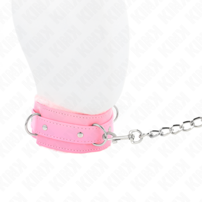Kink - colar com trela 65 cm com restrições rosa 36-42 cm x 5,5 cm - image 4