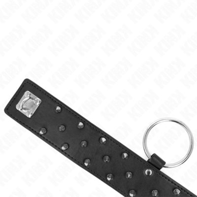 Kink - colar com trela 65 cm com pregos prata modelo 5 ajustável 36-43 cm x 5 cm kink collar & gag caliente. Pt