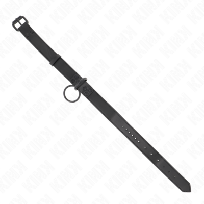 Kink - colar com trela escura 65 cm ajustável 37-54 cm x 3 cm kink collar & gag caliente. Pt