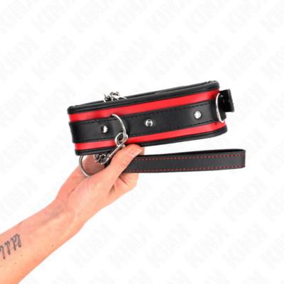 Kink - colar pesado com cinto 65 cm modelo 2 ajustável 36,5-50 cm kink collar & gag caliente. Pt