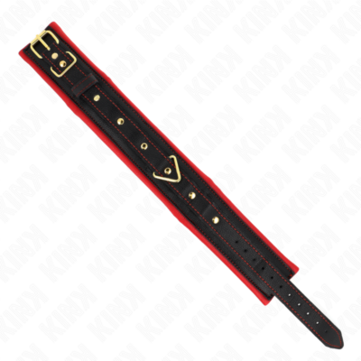 Kink - colar com trela de tecido liso ajustável 33-48 cm x 5,7 cm kink collar & gag caliente. Pt