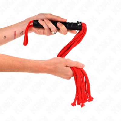 Kink - chicote de corda rojo 56 cm kink impact & touch caliente. Pt