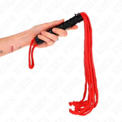 Kink - chicote de corda rojo 56 cm kink impact & touch caliente. Pt