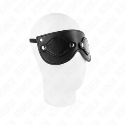 Kink - máscara de couro com coberturas de olhos destacáveis 22 x 9 cm kink masked allure caliente. Pt