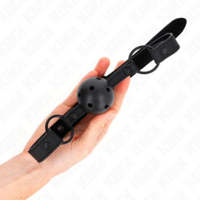 Kink - bola de neoprene 4,5 cm mordaça 63,5 x 2 cm ajustável 41 x 59 cm kink collar & gag caliente. Pt