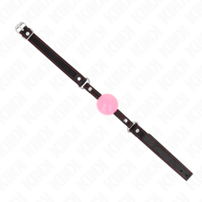Kink - bola ouro rosa 4 cm mordaça 60 x 2 cm kink collar & gag caliente. Pt