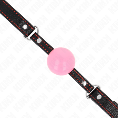 Kink - bola ouro rosa 4 cm mordaça 60 x 2 cm kink collar & gag caliente. Pt