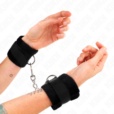 Kink - algemas de pele iniciante preto 30 x 7 cm kink wrist restraint caliente. Pt