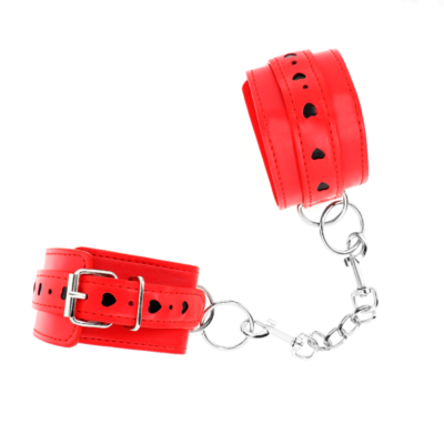 Alternative view of KINK - PULSO VERMELHO COM INSERÇÃO DE CORAÇÃO PRETO AJUSTÁVEL 21-28 CM X 5,5 CM